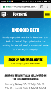 fornite android, fortnite for android